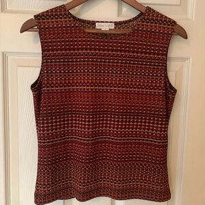 Casual Corner Red Sleeveless Top